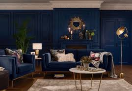 Winter Living Room Victorian Feature Fireplace Blue Sofa Living Living Room Decor Rustic Blue Living Room Color