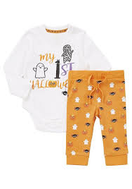Tesco Direct F F My First Halloween Bodysuit And Leggings Set Halloween Bodysuit My First Halloween First Halloween