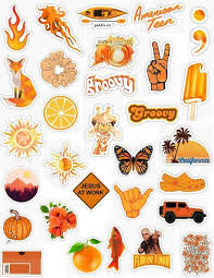 Orange Aufkleber Handyhullen Aufkleber Hullen Orange Telefon Blumen Cikartma Yazdirilabilir Planlayici Cikartmalari Doodle Desenleri