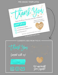 Diy Printable Thank You Card For Your Order Teal Gold Etsy Business Thank You Cards Small Business Cards Printable Thank You Cards
