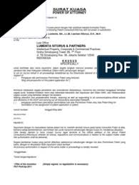 Nama â â â â â â â â â â â â : Power Of Attorney Surat Kuasa Inggris