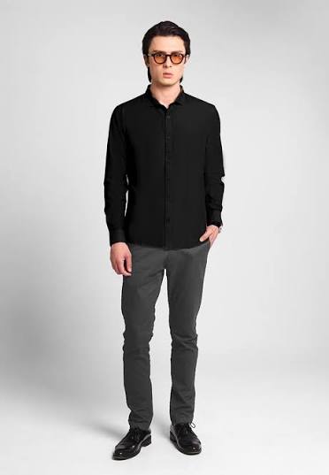 Kemeja Slim Fit Black - Kemeja