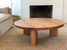 The Og 40 White Oak Modern Round 3 Leg Coffee Table Etsy In 2020 Coffee Table Round Wood Coffee Table White Oak