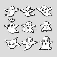 Set Of Emotional Ghosts Hebstreits Sketches Sketches Emotions Ghost