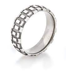 Men S Black Dirt Bike Tire Tread Ring Bike Rings Dirt Bike Wedding Custom Bikes