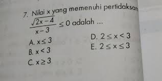 Untuk lebih jelasnya perhatikan beberapa contoh soal dan berbagai cara menyelesaikan pertidaksamaan nilai mutlak yang akan di bahas pada tulisan ini. Contoh Soal Dan Jawaban Nilai X Yang Memenuhi Pertidaksamaan Kemendikbud