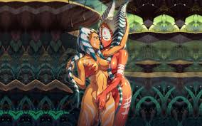 Пришла идея сделать обои для рабочего стола. Вот. Немного поигрался и вышло  это.  star wars porn r34 Асока Тано Clone Wars SW сериалы Звездные Войны  фэндомы Шаак Ти SW Персонажи секретные