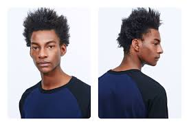 Short black hair with blonde highlights. Natural 4c Hair Men Novocom Top