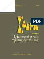 Bidang $puw$ dan $qvs$ keduanya sejajar, sehingga jarak kedua bidang tersebut sama dengan seperbagian jaraknya dari diagonal ruang kubus. Geometri Analitik Bidang