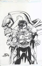 Superman Vs Darkseid By Neal Adams Nealadams Superman Clarkkent Kalel Justiceleague Jl Krypton Smallville Manof Sketches Comic Art Artist Inspiration