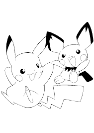 Coloriage pikachu à imprimer dessin sur coloriageinfo. Coloriage Pokemon Pikachu Et Pichu