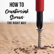 how to countersink screws the