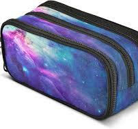ALAZA Universe Galaxy Nebula Space Pencil Case Large Capacity,Pencil Pouch  Office College Large Storage Pen Bag 3 Compartment Pencil Cases for Women  ...