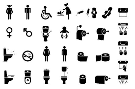 Icons Toilet And Bathroom Toilet Icon Web Design Icon Graphic Design Pattern