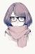 Anime Girl With Glasses And Short Black Hair