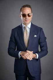 As a versatile colour, blue can be matched with a host of other colours and patterns. Essential Navy Blue Hopsack Suit He Spoke Style