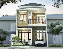 Denah rumah modern 2 lantai, type 225 m2, desain fasad minimalis tropis, lahan 9x22 m2, taman dibelakang rumah & interior living room. Populer 19 Fasad Rumah Minimalis 2 Lantai Lebar 6 Meter Simple Dan Minimalis