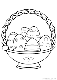 Canasta De Huevos De Pascua Para Colorear