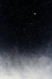 Aesthetic Black And White Background Moon Black And White Starry Night With The Moon Black Wallpaper Aesthetic Wallpapers Dark Wallpaper