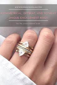 Unique Offbeat Asymmetrical Engagement Rings Ramshackle Glam Unusual Engagement Rings Asymmetrical Engagement Ring Unusual Wedding Rings