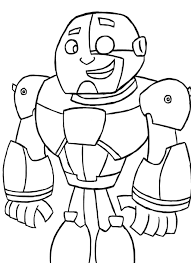 Free printable teen titans cyborg coloring page in vector format, easy to print from any device and automatically fit any paper size. Cyborg Coloring Pages Kidsuki