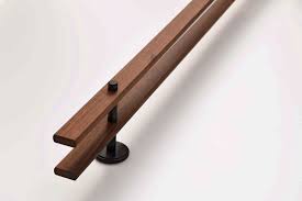 Zweilaufige Vorhangstange In Nussbaum Amerikanisch Inklusive 2 Wandhalter In Stahl Schwarz Matt Vorhangstangen Vorhange Vorhangschiene