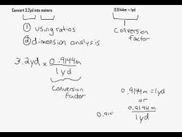 Measurement Converting Imperial To Si Using Dimensional Analysis Dimensional Analysis Analysis Videos Tutorial