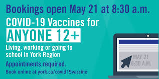 Eligibility updated as of may 5, 2021. York Region On Twitter On Friday May 21 At 8 30 A M Anyone 12 Living Working Or Going To School In Yorkregion Can Book A Covid19 Vaccine Appointment At Https T Co 9kifzsqg3i Vaccines Are Delivered