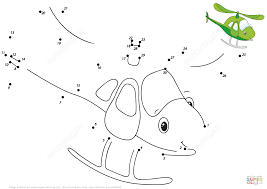 Dibujo de Dibujo de Helicóptero (1-30) para colorear | Unir puntos imprimir  gratis