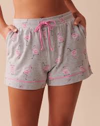 Cotton Pink Flamingo Pajama Shorts - Pink Flamingo | la Vie en Rose
