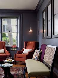 Living Room Grey Walls Burnt Orange Couches Hotel Interior Design Home Trendy Living Rooms