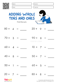 The first two pages include visual representation of numbers in the form of blocks. Combine Tens Ones Worksheets For Grade 1 Kidpid