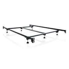 Rails fit either twin or full size beds: Brookside Heavy Duty Steel Bed Frame Metal Bed Rails Cal King Overstock 11105249