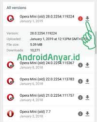 Apk opera mini versi lama. Cara Download Opera Mini Versi Lama Apk Android Full