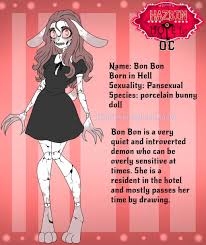 Check spelling or type a new query. Hazbin Hotel Oc Bonbon Ref Sheet By Nightmarequeenkasei On Deviantart Hotel Art Hotel Comic Art Girls