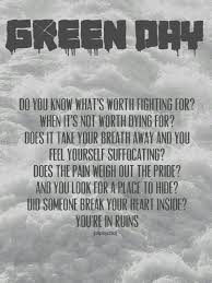 Green Day 21 Guns Green Day Lyrics Great Song Lyrics Green Day