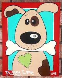 40 Easy Paintings Of Animals For Beginners Dog Canvas Painting Kids Canvas Painting Kids Painting Party