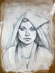 The Albanian Woman Drawing by H James Hoff