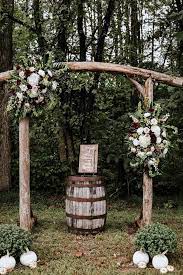 36 Rustic Wedding Decor For Country Ceremony Rustic Wedding Decor Woodland Arch With Greenery Wh Wedding Arch Rustic Rustic Wedding Decor Fall Wedding Arches