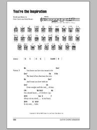 One good woman chords by peter cetera. You Re The Inspiration Guitar Chords Lyrics Print Sheet Music Now