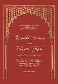 Indian Gateway Wedding Invitation Template Free Greetings Island Indian Wedding Invitation Cards Wedding Invitation Card Template Wedding Invitation Templates