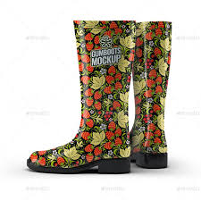 Gumboots Mock Up Mockup Mocking Boots