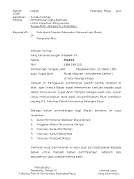 13 contoh proposal skripsi tesis dan tugas akhir lengkap. Surat Permohonan Dana Untuk Skripsi