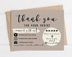 Beginners guide to starting your own etsy business and learn etsy marketing and seo: Instant Download Thank You Card Editable And Printable Thank Etsy Small Business Cards Printable Thank You Cards Packaging Ideas Business