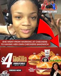 NEVER GIVE UP ON YOURSELF! Memphis Artist Glorilla Went From Working At  Checkers To Landing A Deal With Checkers For Her Own Signature Sandwich!  #glorilla