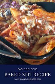 Baked Ziti Recipe Ziti Recipes Baked Ziti Recipe Baked Ziti