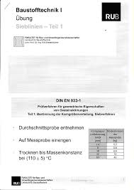 Es geht um die erstellung einer sieblinie, die einer vorgegebenen. Baustoff Ubung Teil 1 Und 2 Sieblinie Studocu