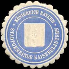 Das wappen der stadt kaiserslautern zeigt in rot einen silbernen pfahl, belegt mit einem steigenden blauen fisch das wappen war ursprünglich das der lauterer reichsschultheißen von lautern (in. Kaiserslautern Wappen Von Kaiserslautern Coat Of Arms Crest Of Kaiserslautern