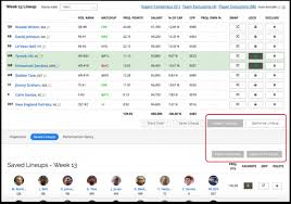 If you are playing fantasy sports, you also need to ensure that the lineup of players you have picked is the best in the given resources you have. New My Playbook Features Nov 2016 Lineup Submission League Standings And Dfs Lineup Export Fantasypros
