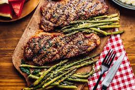 Every item on this page was chosen by a woman's d. Best New York Strip Steak Grill Recipe With Asparagus Munchkin Time